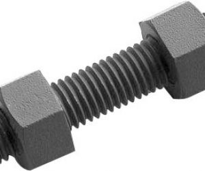 stud bolts with 2 heavy hex nuts